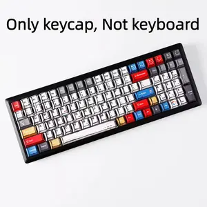 Anime Mecha Style Keycaps Keyboard Keycaps in a Cartoon Design with Cherry Profile, Featuring 5-Sided Sublimation And a 6.25U Spacebar, Suitable for Layouts Including 61, 68, 75, 87, 98, 100, 104, And 108. Made from Durable Polyethylene Terephthalate