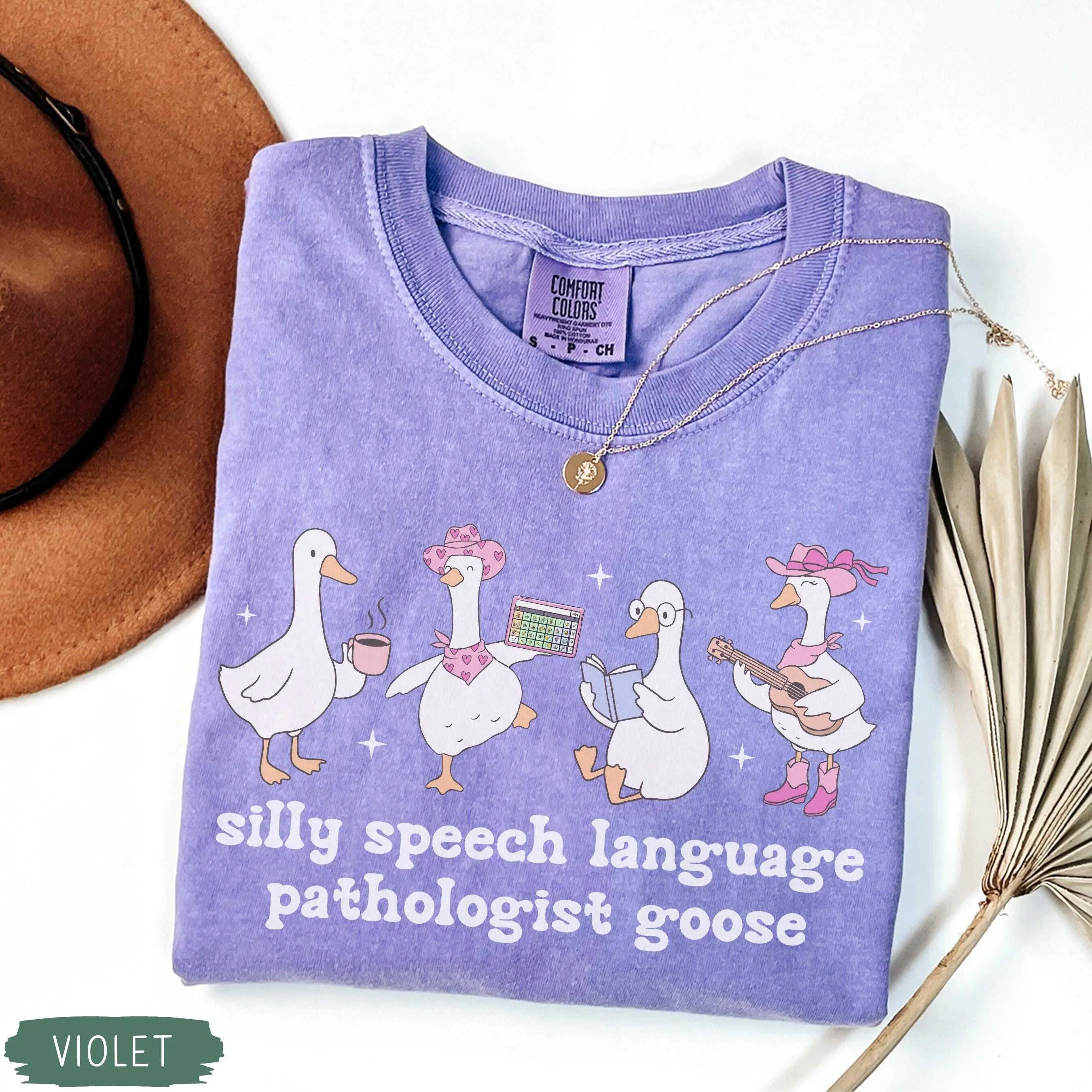 Funny Speech Therapy Shirt, Silly Goose SLP tee, Comfort Colors Speech Language Pathologist Shirt, Gift for SLP, Speech Teacher Gift