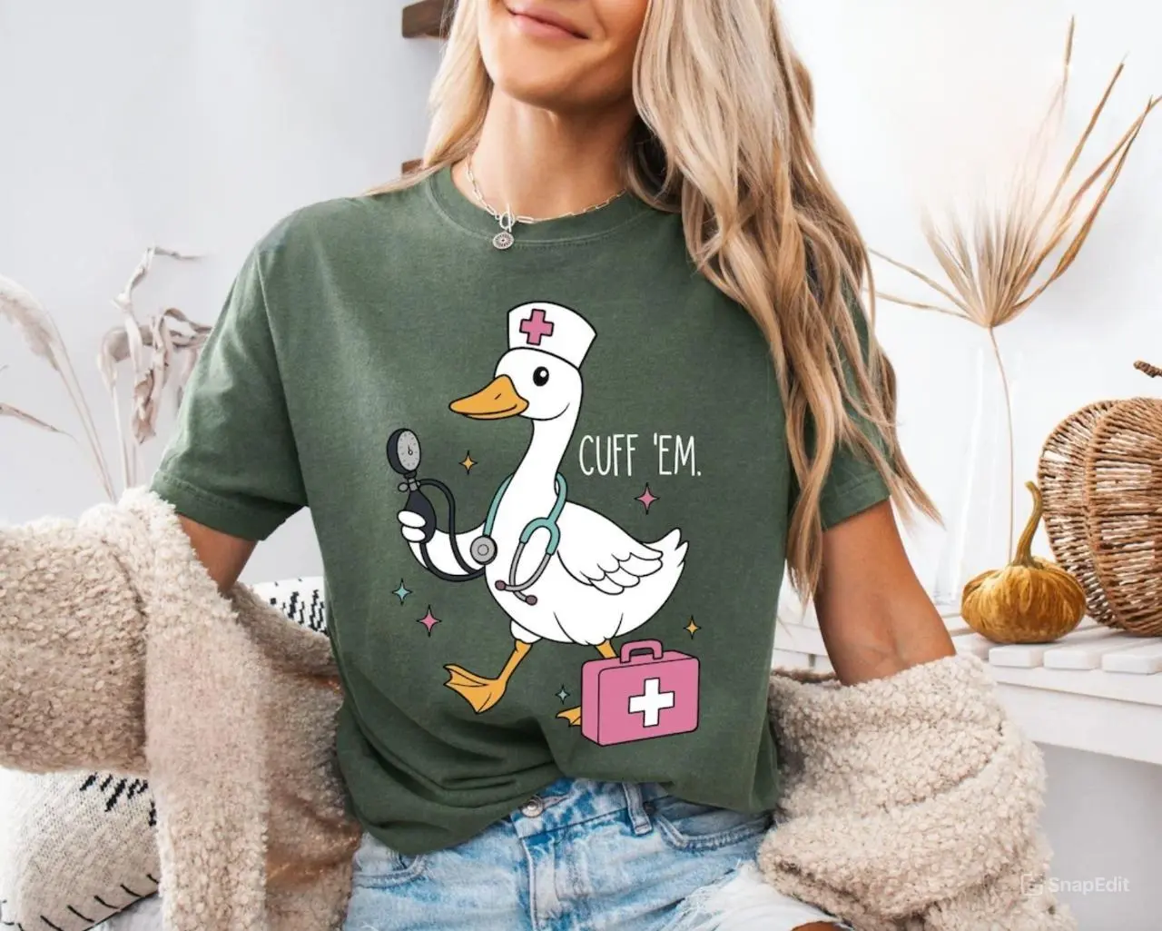 Nurse Shirt Funny, Silly Goose Nurse T-Shirt, ER Outfit, RN Hoodie, Cuff Em Nurse Practitioner Tee, Nurse Appreciation Gifts, Goose Nursing Sweatshirt