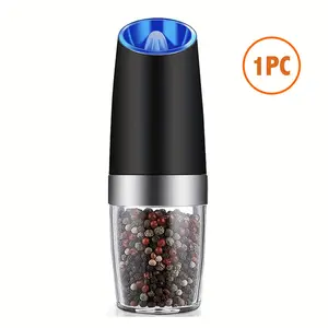 Gravity Electric Salt and Pepper Mill, Kitchen Seasoning Utensil with Tilt-to-Grind Automatic Function, Battery-Powered, Coarseness-Adjustable, Upgraded Large Capacity