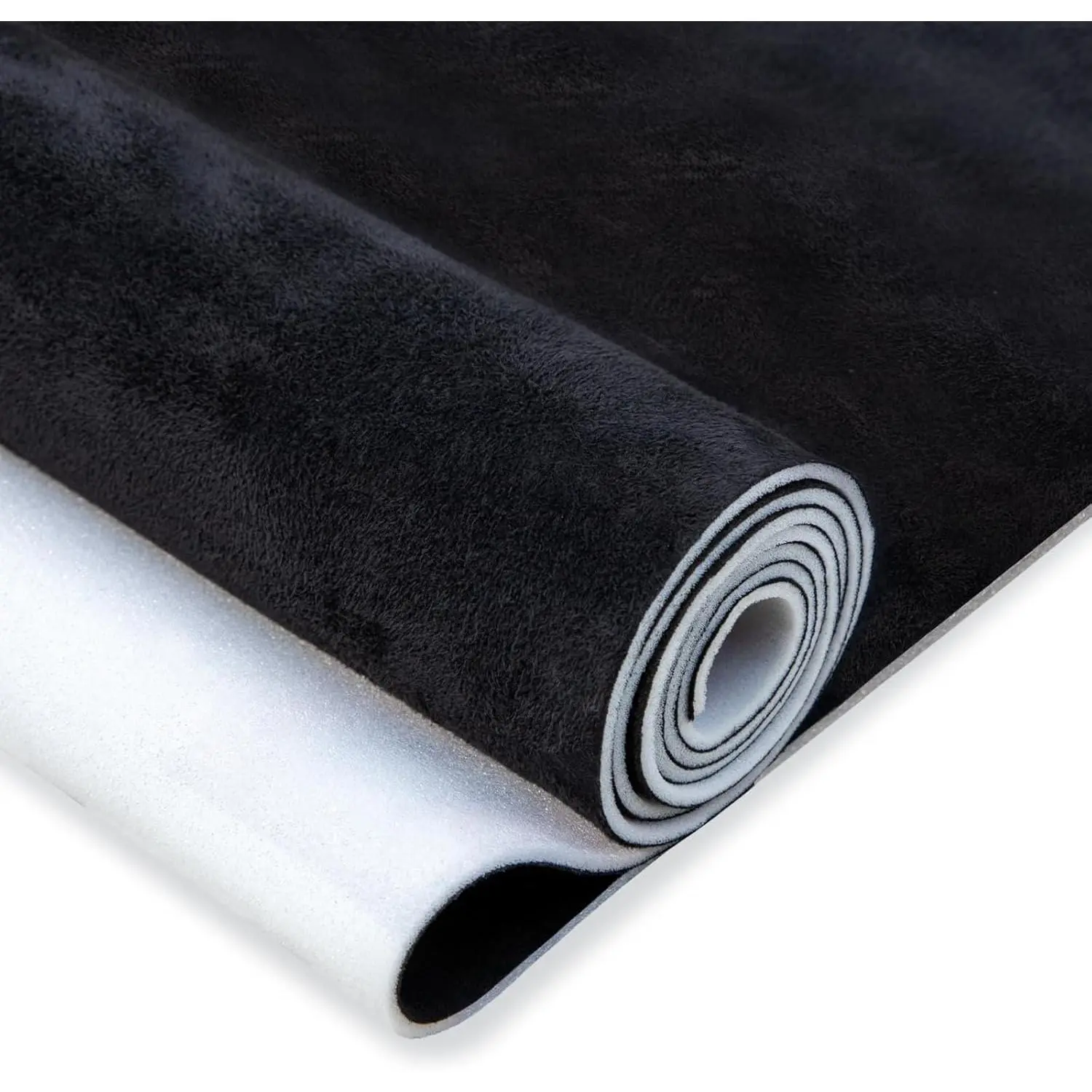 Suede Auto Headliner Fabric 98" L * 60" W with Foam Backing - Black Interior Replacement Material for Car/Truck/SUV/RV Roof, Tube Packaging - Home Repair/DIY Headliner Material