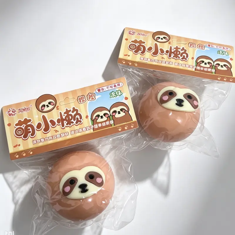 Cute Otter Fluid Squishy Fidget Toy, Sticky Skin Texture Stress Relief Squeeze Toy