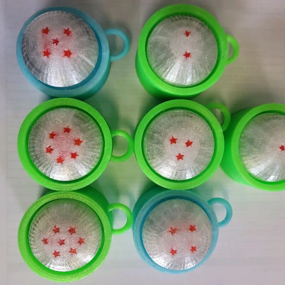 Complete Set of 7 Light-Up Star Balls - 1 to 7 Star Wish Ball Collection with Holders - LED Display Set