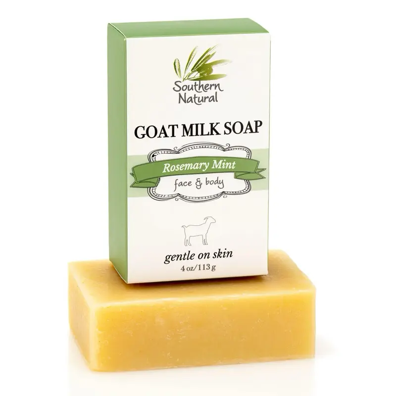 Southern Natural Rosemary Mint Goat Milk Soap 4 oz (113 g) - Gentle on Skin for Face & Body