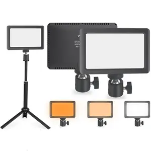Dimmable Camera LED Video Light Panel Lamp + Tripod Stand Bracket, for Photography Photo Lighting