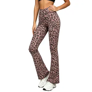 designed specifically for women to control tumors, softbutter yoga pants suitable for women's gym workouts andrunning Womenswear Bottom High Waist Leggings PrintLeopard High Waist High Waist