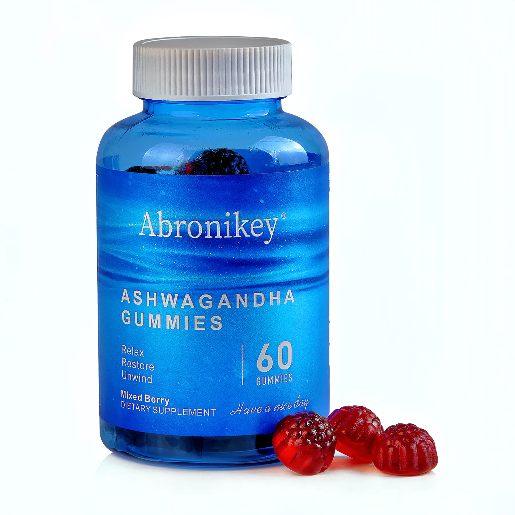 Abronikey Ashwagandha & Vitamin D Gummy-Free & Gelatin Free Supplement Fitness Supplement Fitness Supplement Fitness