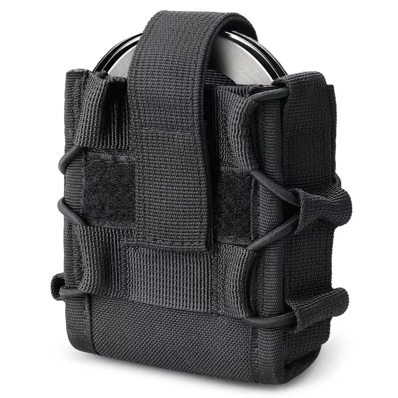 Molle Handcuff Holster, Handcuff Pouch for Duty Belt/Police Vest, Handcuffs Case Fit Asp/Hinged/Chain/Folding Rigid Handcuffs, Quick Release Cuff Holder