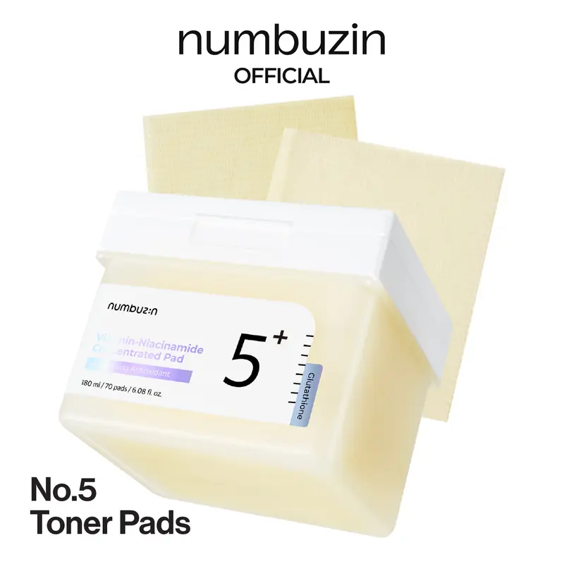 [numbuzin official shop] No.5 Toner Pads | Vitamin-Niacinamide Concentrated Pad | 70 Pads/6.08 fl. oz.