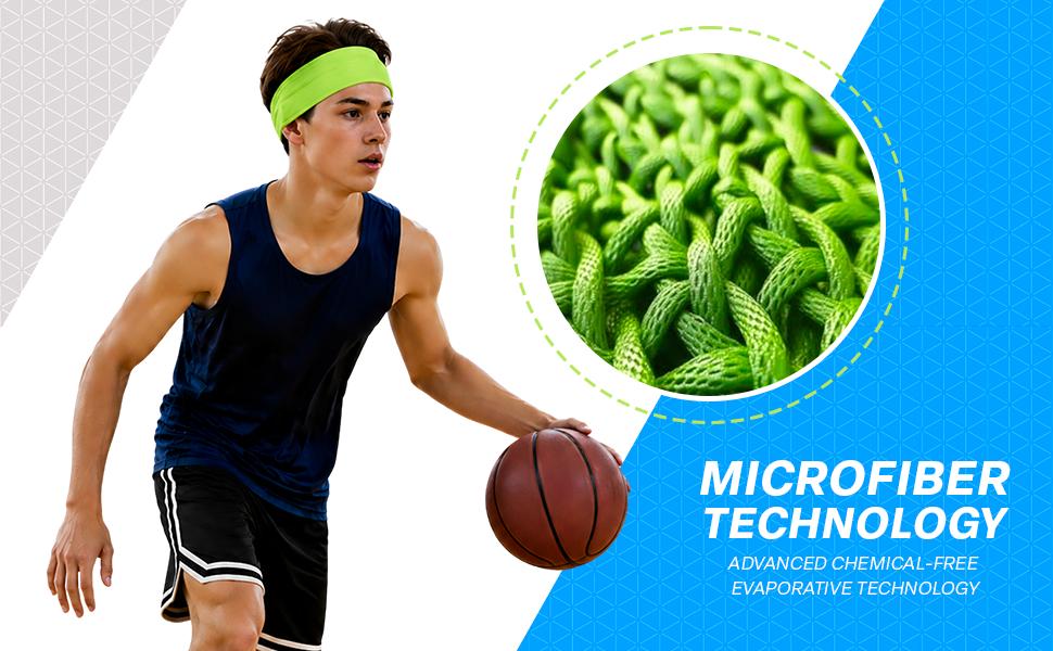 Unisex Pre Workout Sports Cooling Headband - All Season, UPF 50+ Advanced Evaporative Comfort, Instant Cooling Sweatband for Outdoor Sports, Hiking Unisex Pre Workout Sports Cooling Headband - All Season, UPF 50+ Advanced Evaporative Comfort, Instant Cooling Sweatband for Outdoor Sports, Hiking