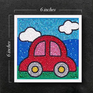 Car Diamond Art Kit, Home Decor, Diamond Painting For Kids, 5D Diamond Painting, Wall Decor, DIY Diamond Art, Diamond Art with Frame, Handmade Craft, Best Gift, Goody Bags, Birthday Gift, Wall Art for Home Living Room Bedroom