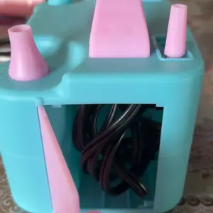 Electric Air Balloon Pump, Portable Dual Nozzle Electric Balloon Inflator, Electric Balloon Pump for Birthday Party Decoration, 110V 600W Hot Pink