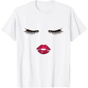 Eyelash Lips Lipstick Lash T-Shirt T-Shirt