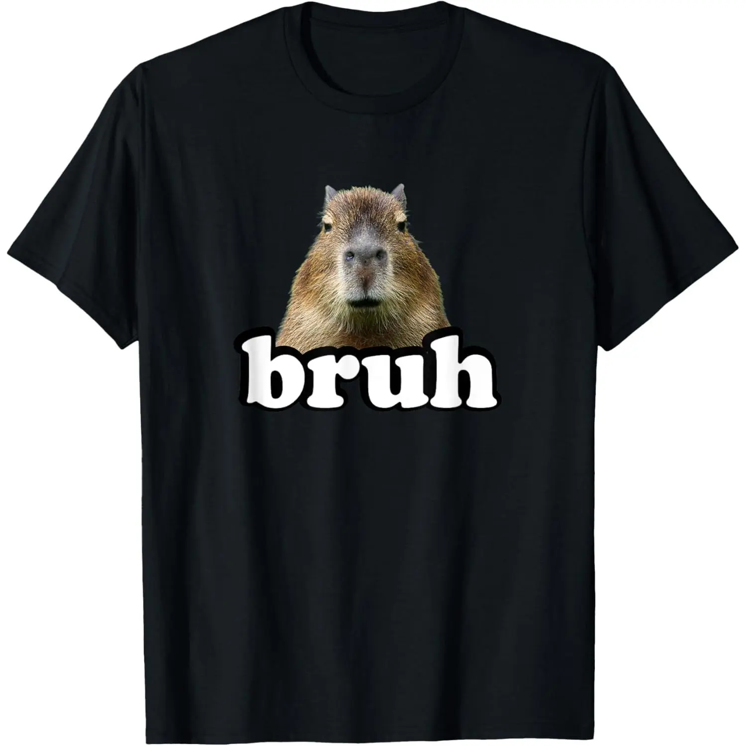 Men's Capybara Graphic T-Shirt & Hoodie - Funny Animal Print, Basic Breathable Casual Top for Meme Lovers, Classic, Menswear