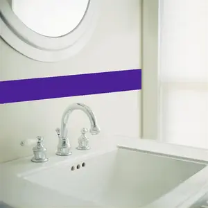 212 MAIN Removable Self-Adhesive Wall Decor Borders, Easy-Install Repositionable Purple Simple Stripes with Removable Tape