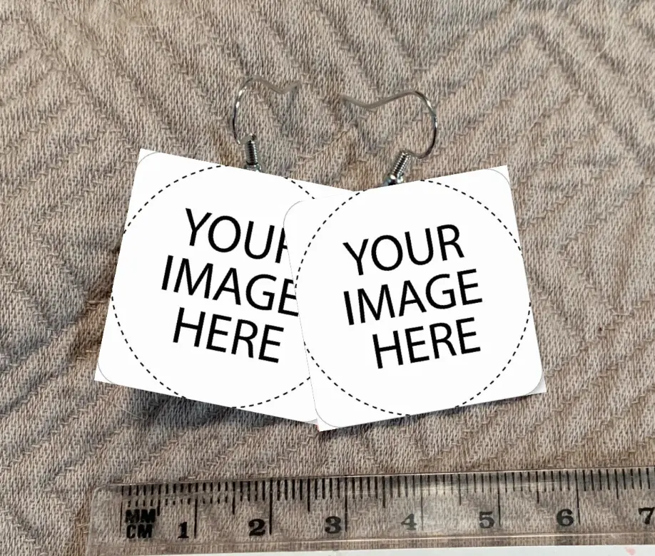Custom Square Earrings with Your Image Here Personalized Jewelry for Unique Style