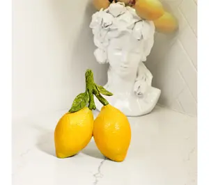6.5" Resin Lemon Table Piece By Valerie