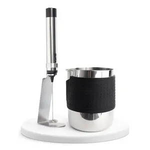 Kaffe Frothing Basics Kit - USB Rechargeable Milk Frother & 600ml Frothing Pitcher