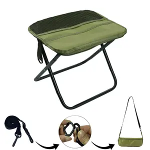 Collapsible Portable Folding Stool – Compact Carry Bag Converts to Sturdy Outdoor Seat, Quick Fold Camping, Hiking, Fishing, Sports, Festivals, Long Waiting Lines, Multi-Functional Portable Outdoor Chair
