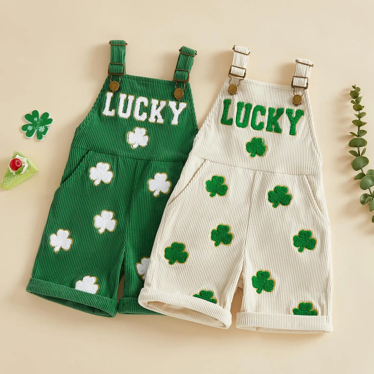 My First St Patricks Day Baby Girls Boys Outfit Newborn Onesie Lucky Charm Bubble Romper Spring Overalls Infant Clothes