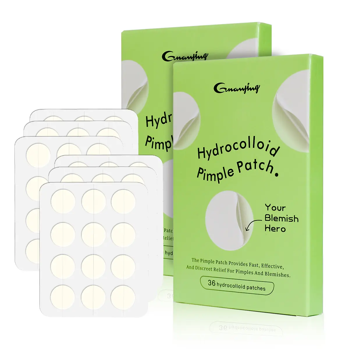 72-Pack Hydrocolloid Acne Patches for Face – Clear Blemish Stickers, Waterproof & Fast-Absorbing, Ideal for Pimples, Blackheads & Whiteheads
