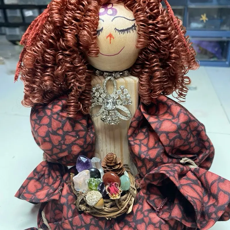Aromatherapy Stress Herb Doll - Hand Crafted with Natural Herbs & Essential Oils, Unique Design created for those who need a little extra help with life‘s ups and downs. strength, transformation, relaxation, energy, smiles, and success