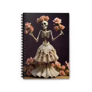 Skeleton Wedding Spiral Notebook, Dark Academia  Gothic Notebook, Goth, Junk Journal, Skull Notebook
