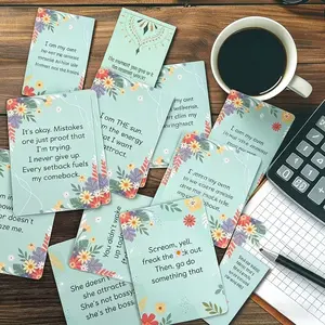 Women Empowerment Quotes Cards Pack of 25, Daily Affirmations & Motivational Messages, Perfect for Personal Growth & Encouragement, Positive Affirmations