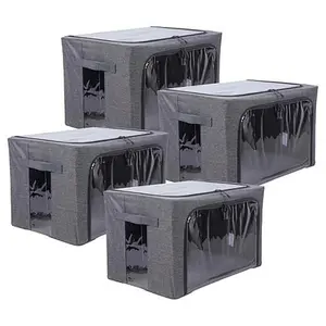 Improvements Collapsible Medium Storage Bins -Set of 4