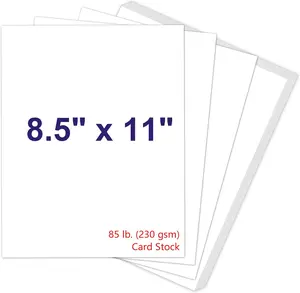 White Cardstock 8.5 x 11, 230gsm Cover Cardstock Paper, 85 Lb Heavy Card Stock Printer, Card Stock Paper