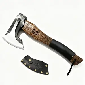 Grumpy Bear 13" Garden Axe – Small Hand Axe for Log Splitting, Kindling & Outdoor Use for Gardening, Camping, and Yard Work