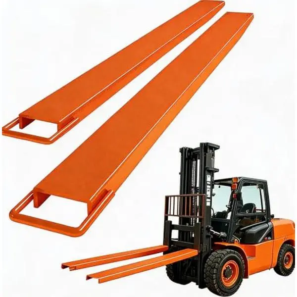 GARVEE 72 Inch Forklift Extensions, 4.5 Inch Width Heavy Duty Pallet Fork Extensions, 4600 LBS Capacity 1 Pair Steel Fork Sleeve Extensions for Forklift Truck, Warehouse Industrial Pallet Fork Attachments