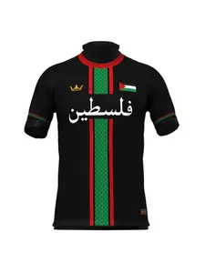 Fashion Palestine Flag Football T Shirts Trend Summer Short Sleeve National Emblem 3D Printed Sports Tees Loose Breathable Tops