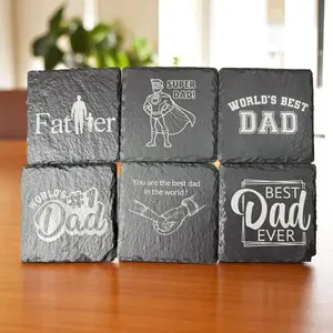 Engraved Slate Coaster - Father's Day Gift