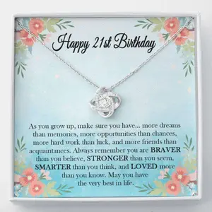 Daughter Necklace, Necklace, 21St Birthday Necklace For Her, 21 Birthday Necklace, Happy 21St Birthday, Jewelry Gift For Her, Birthday Necklace Idea, Jewelry Message Card, Necklace Gifts For Birthday, Anniversary, Christmas Day, Thanksgiving