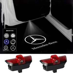 2 Pack HD LED Welcome Door Projector Lights for Mercedes Benz Amg E-Class W213 2017, C-Class W206, S-Class W223