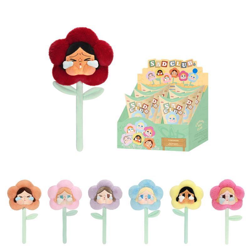 POP MART CRYBABY Sad Club Series Plush Flower Blind Box, Collectible Toys, Valentine’s Day Gifts