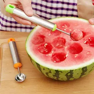 Stainless Steel Fruit Scoop, 1 Count Watermelon Scoop, Melon Ball Scoop, Kitchen Utensils & Gadgets, Kitchen Gadgets