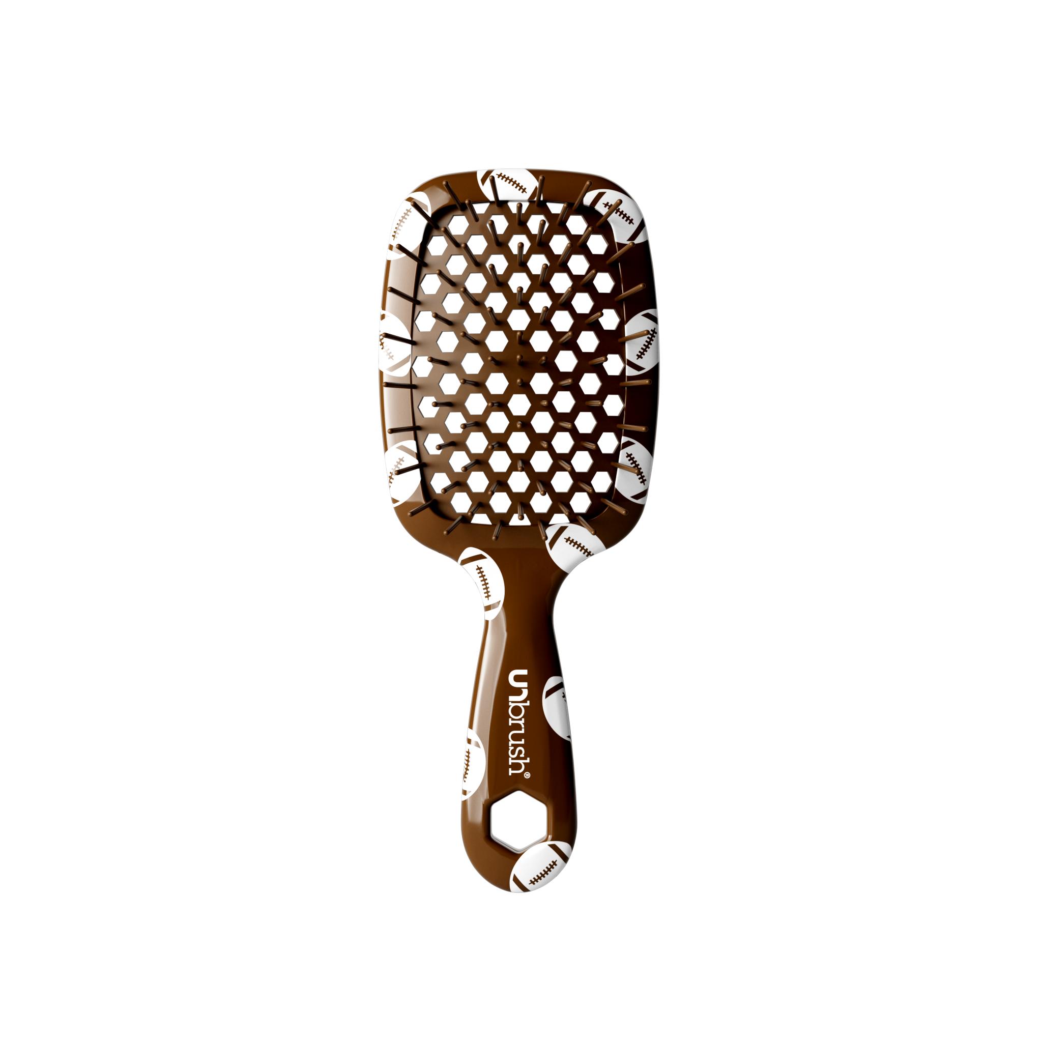 FHI UNbrush Mini Sports Collection – Football, Hair Brush Detangler Mini Size