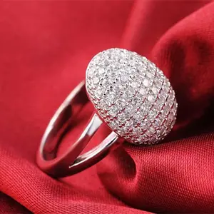 Vampire Twilight Bella's Full Drill Sparkling Crystal Band Ring Silver Plated Cubic Zirconia Souvenir Daylight Rings New Moon Breaking Dawn Bridal Engagement Wedding Finger Bands for Women Ladies