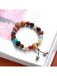 18 Beads Bodhi Seed Bracelet Buddhist Mala Prayer Beads Set for Meditation Mindfulness and Spiritual Gift