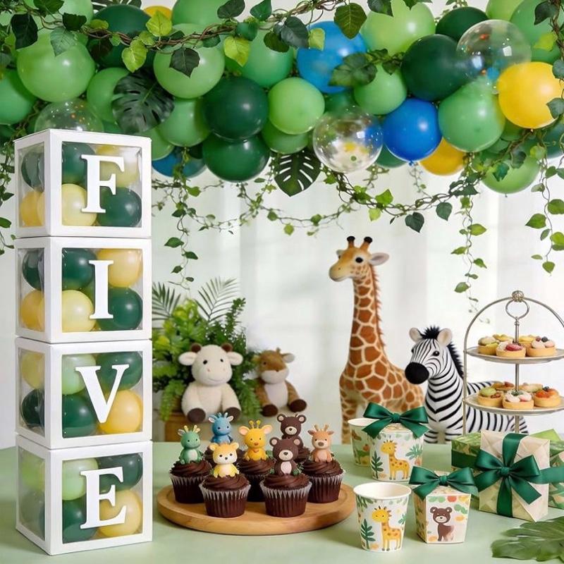 Ledido 2026 Graduation Balloon Boxes Decorations, 4 Pieces White Clear Grad Balloon boxes with Letters, Class of 2026 Graduation Party Supplies for College, High School, Prom, Birthday, Baby Shower