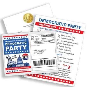 Political Prank Mail: Democratic Party Welcome Gift, Gag Gift for Friends & Family, Gets Mailed Directly to the Victim, Family Member, or Friends