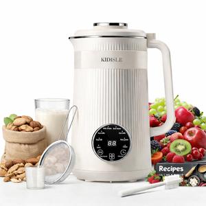 KIDISLE 8-in-1 Multifunctional Nut Milk & Coffee Maker Machine - 32oz, Auto Clean, Delay Start, Keep Warm, Stainless Steel, Black/White Kitchen Appliance Gadget