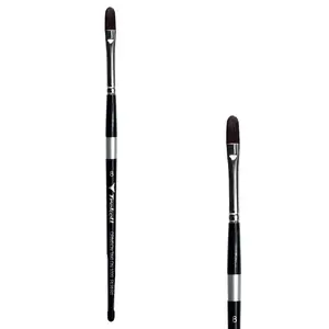 Trekell Crimson Taklon Short Handle Artist Brush - Size #8 Filbert