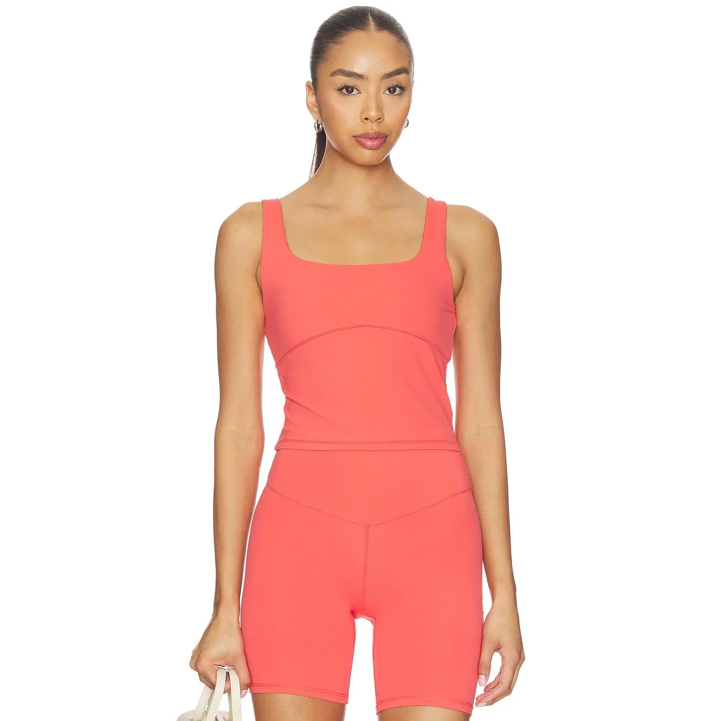 Vuori All The Form Tank in Bright Coral
