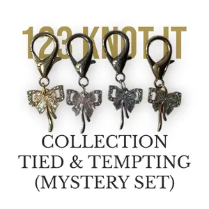 Tied & Tempting - set of 4 medium clasp stitch markers for crocheting
