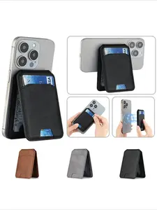 Magnetic Magsafe Card Holder PU Leather Phone Case with Wallet Stand Credit Card Pocket for Apple IPhone Samsung Galaxy Devices Phone Accessories