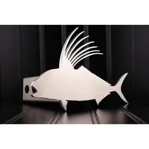 Stainless Rooster Fish Hitch Cover – Fits 2” Hitch Receiver