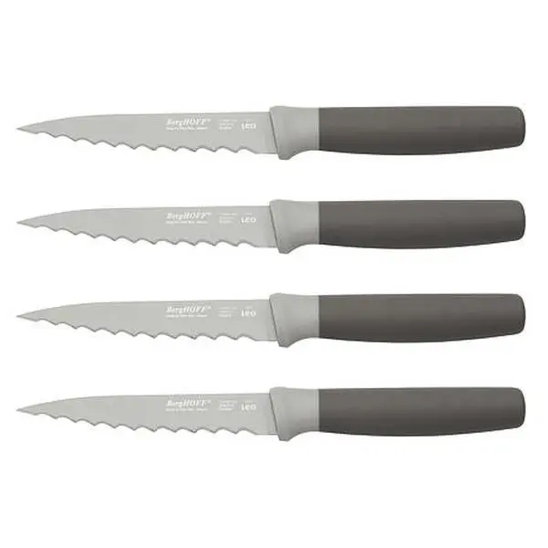 BergHoff Leo 4-pack 5" Stainless Steel Gray Steak Knife Set